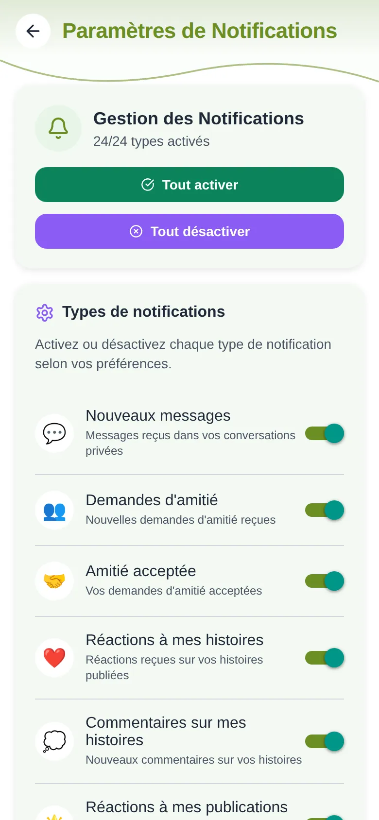 Les réglages de notifications sur téléphone